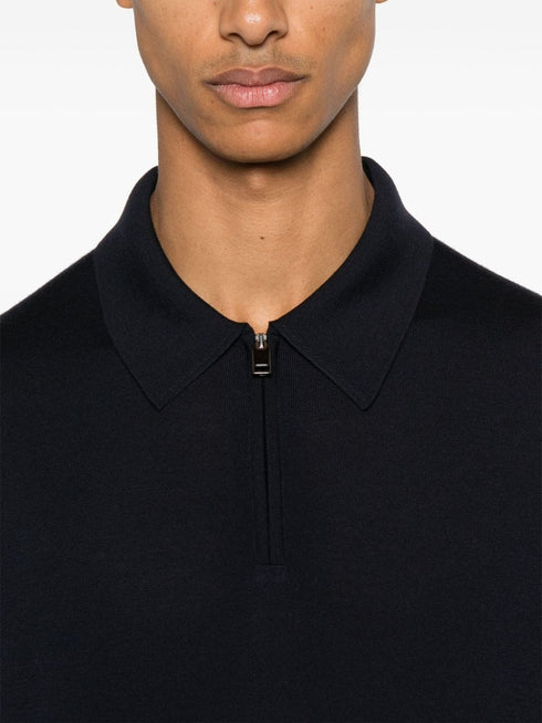 logo-plaque polo shirt